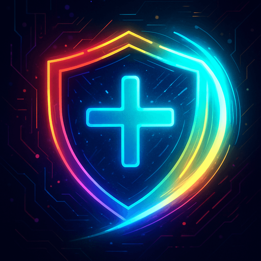 Ability icon 'Shield Boost' . cyberpunk. abstract. Futuer. different colors. HD colors