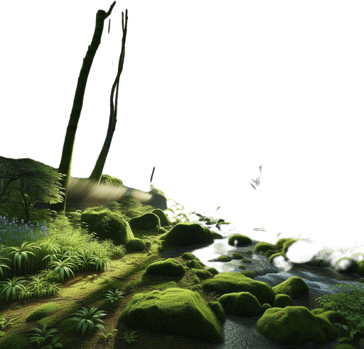 "A lush bamboo forest scene designed to be seamlessly tiled horizontally. On the left half of the image, focus on sunlight filtering through leaves, creating a dappled pattern on the ground. Add moss-covered rocks and a small stream starting from the left edge and flowing towards the center. Ensure that the elements near the center of the image are positioned in a way that they can be seamlessly mirrored to the right side, creating a continuous scene when two copies of the image are placed side-by-side."

Here are some additional tips to keep in mind:

Symmetrical Elements: Try to place some elements symmetrically around the center line (e.g., a large rock or a bend in the stream) to create a visually pleasing transition between the two halves.
Consistent Lighting: Ensure the lighting and shadows are consistent across the image so that the two halves blend together seamlessly.
Edge Blending: If possible, slightly blur or soften the edges of the image near the center line to help smooth out the transition when the images are tiled..
Single Game Texture. In-Game asset. 2d. Blank background. High contrast. No shadows.