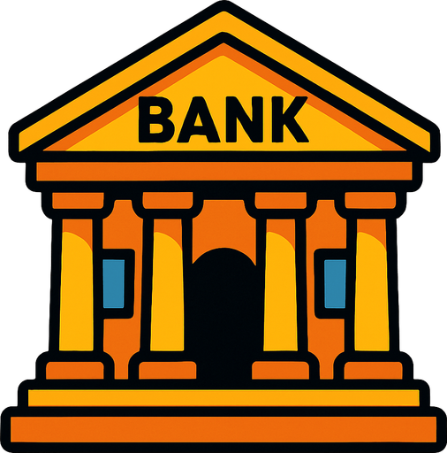 bank.
In-Game asset.  2d.  High contrast.  No shadows