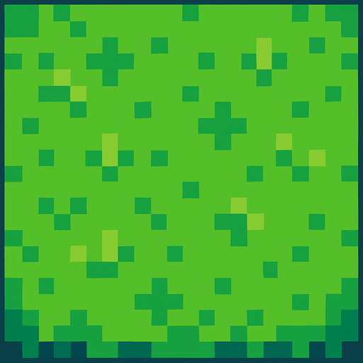 Grass tile 2d pixilated topdown.
In-Game asset.  2d.  High contrast.  No shadows