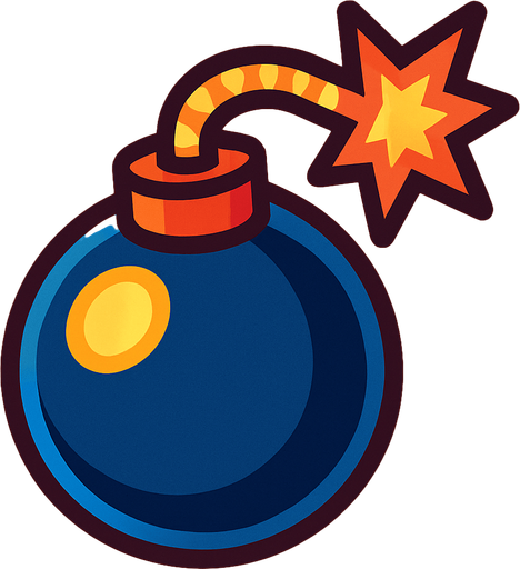 bomba.
In-Game asset.  2d.  High contrast.  No shadows
