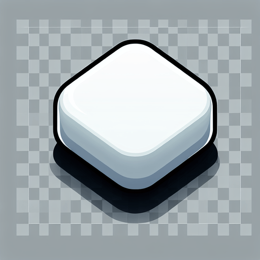 Rounded white square.
Single Game Texture. In-Game asset. 2d. Blank background. High contrast. No shadows.