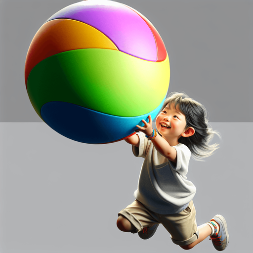 kid with a ball
Single Game Texture.  In-Game asset.  2d.  Blank background.  High contrast.  No shadows