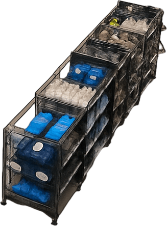 this is a bird's eye view of the inside of the decathlon store