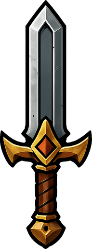 espada de guerra.
In-Game asset.  2d.  High contrast.  No shadows
