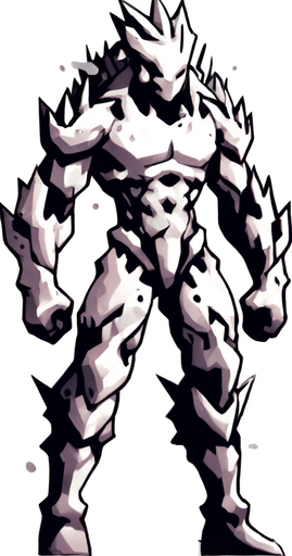 There is green liquid all over the character's body.