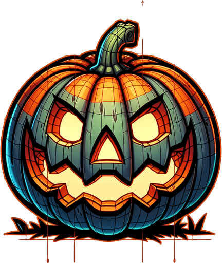 Halloween pumpkin.
Single Game Texture. In-Game asset. 2d. Blank background. High contrast. No shadows.