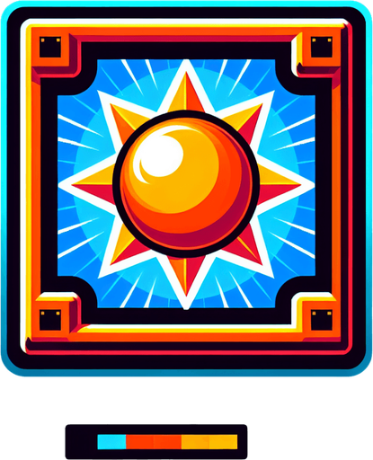 powerup.
Single Game Texture.  In-Game asset.  2d.  Blank background.  High contrast.  No shadows