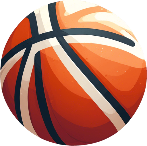 2d graphic. in game texture. flat graphic. Basketball with text that says "Collect all balls"