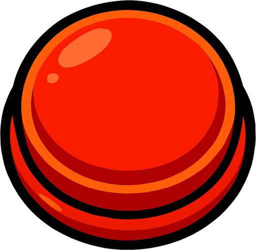 Botón rojo.
In-Game asset.  2d.  High contrast.  No shadows