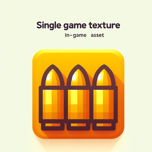 rectangle yellow bullets.
Single Game Texture. In-Game asset. 2d. Blank background. High contrast. No shadows.