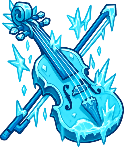 Violin congelante.
In-Game asset.  2d.  High contrast.  No shadows