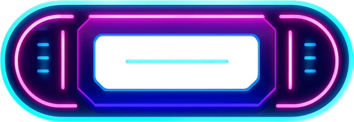 I want a neon sci-fi styled arkanoid paddle image for my 2d game.
In-Game asset.  2d.  High contrast.  No shadows