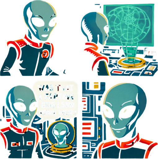 Change speech bubble to say ' was that a farting dog I saw down there? '