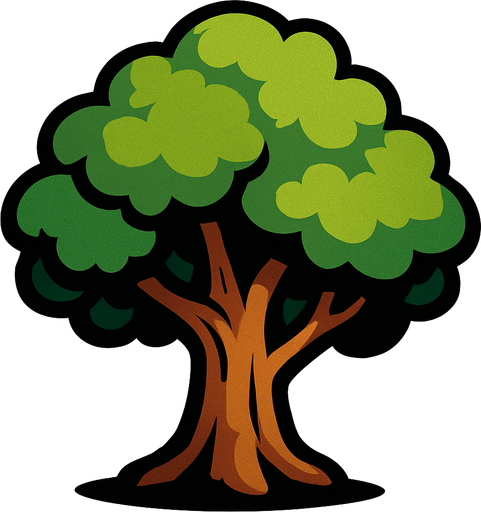 tree.
In-Game asset.  2d.  High contrast.  No shadows
