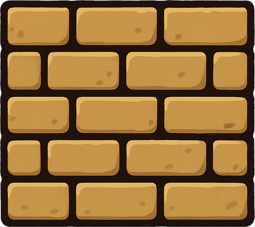 Tan wall.
In-Game asset.  2d.  High contrast.  No shadows