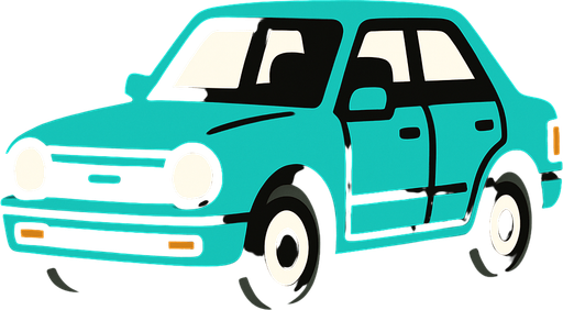 Make a car.
In-Game asset.  2d.  High contrast.  No shadows
