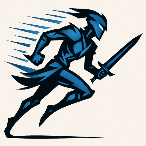 fast and slim warrior to represent speed.
In-Game asset.  2d.  High contrast.  No shadows