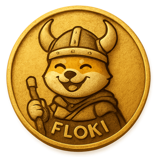 Golden coin with Floki
