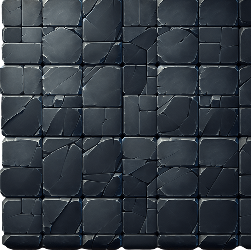 dark slate tiled texture.
Single Game Texture. In-Game asset. 2d. Blank background. High contrast. No shadows.