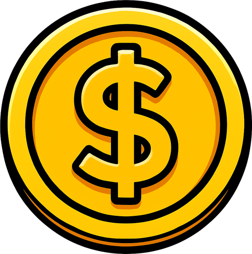 coin.
In-Game asset.  2d.  High contrast.  No shadows