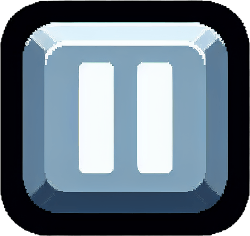 pause button.
Single Game Texture. In-Game asset. 2d. Blank background. High contrast. No shadows.