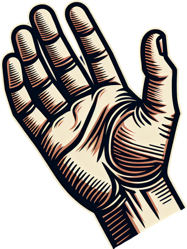 left hand.
Single Game Texture. In-Game asset. 2d. Blank background. High contrast. No shadows.