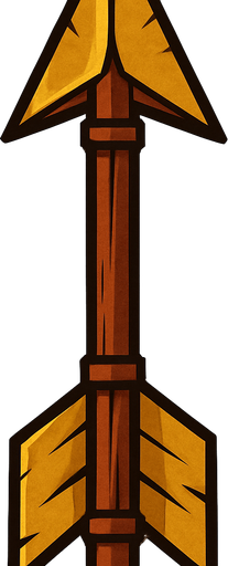 big balista arrow  vertical imagw.
In-Game asset.  2d.  High contrast.  No shadows