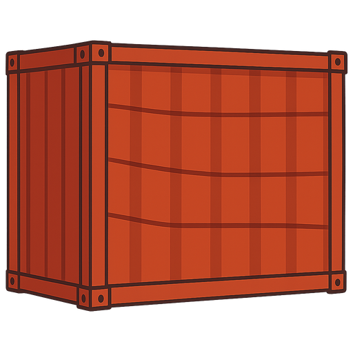 konteyınr. No background. Transparent background. Blank background. No shadows. 2d. In-Game asset. flat