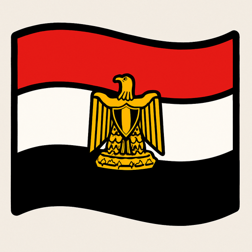 egypt flag.
In-Game asset.  2d.  High contrast.  No shadows