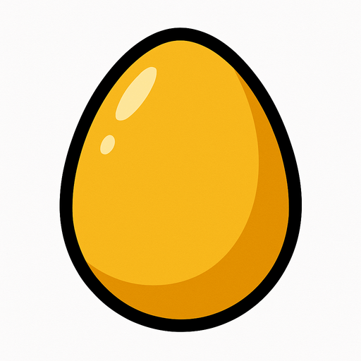 A regular Egg.
In-Game asset.  2d.  High contrast.  No shadows