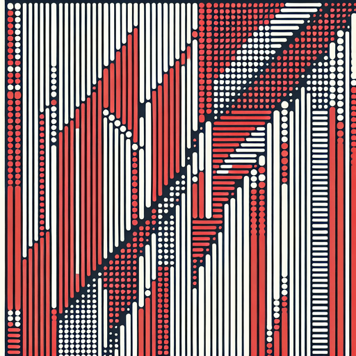 simple red and white vertical dashes.