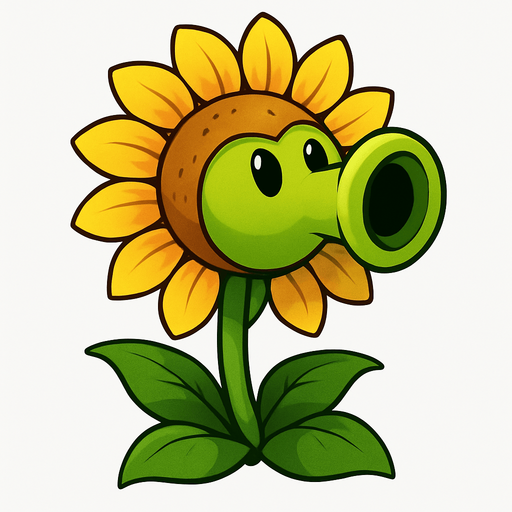 Un lanza guisantes fusionado cun un girasol de plantas vs zombies fusion.
In-Game asset.  No shadows
