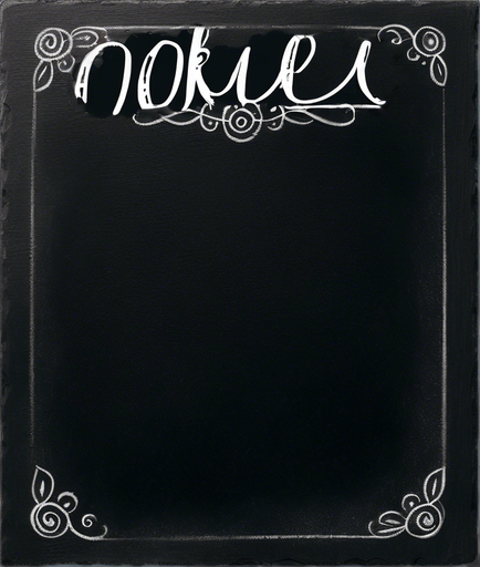 Text "ROOKIE BREW" handwritten in chalk