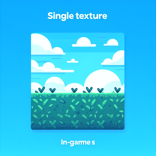 задний фон. небо голубое внизу картинки кусты.
Single Game Texture. In-Game asset. 2d. Blank background. High contrast. No shadows.