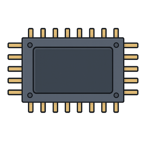 It's like back of a chip display. No background. Transparent background. Blank background. No shadows. 2d. In-Game asset. flat