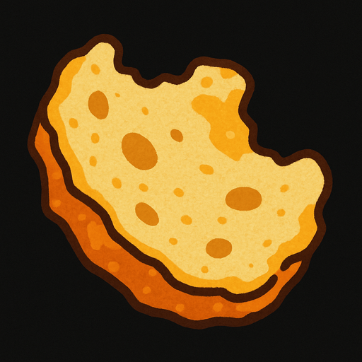 miga de pan.
In-Game asset.  2d.  High contrast.  No shadows