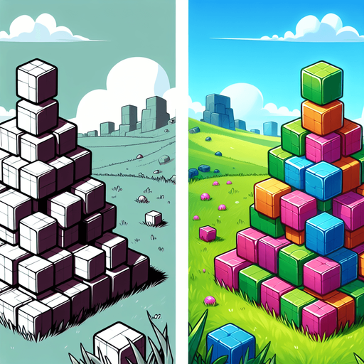 background image 2732 high x 2048 wide. high contrast, light cartoon image of colored stacked cubes. out in open fields. Single Game Texture. In-Game asset. 3d. High contrast. No shadows.
Single Game Texture. In-Game asset. 2d. Blank background. High contrast. No shadows.