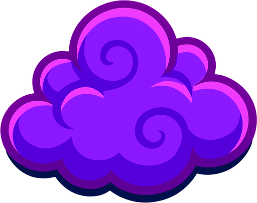 cloud purple.
In-Game asset.  2d.  High contrast.  No shadows