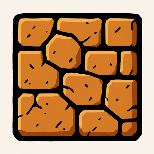wall block.
In-Game asset.  2d.  High contrast.  No shadows