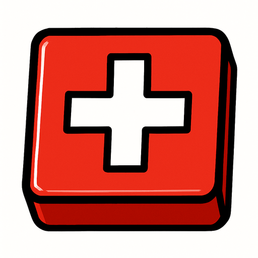 Health box top view.
In-Game asset.  2d.  High contrast.  No shadows