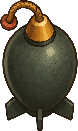 fat bullet bomb top view