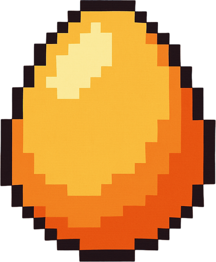 Egg pixel.
In-Game asset.  2d.  High contrast.  No shadows