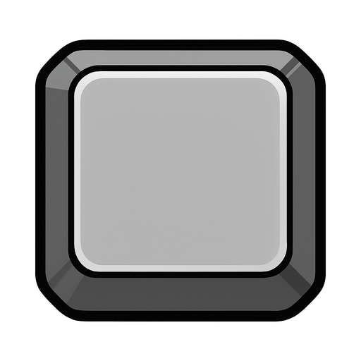 Tecla gris.
In-Game asset.  2d.  High contrast.  No shadows