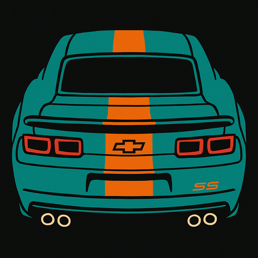 Cheverleot camaro ss arkasi ama yukaridan
In-Game asset.  2d.  High contrast.  No shadows