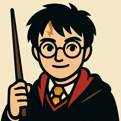 harry potter.
In-Game asset.  2d.  High contrast.  No shadows