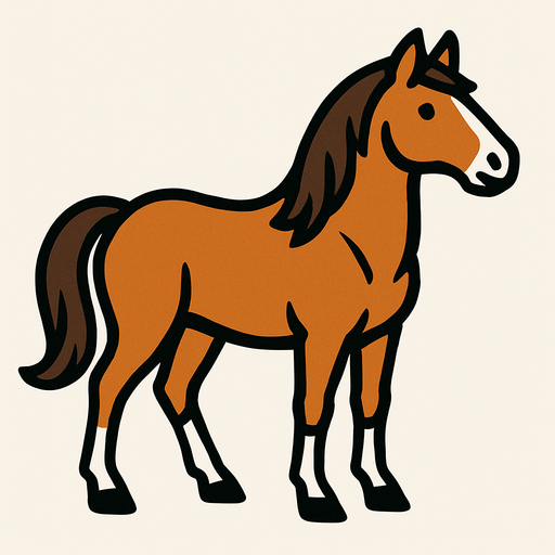 Horse.
In-Game asset.  2d.  High contrast.  No shadows