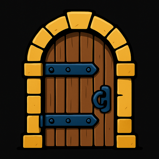 Kapı.
In-Game asset.  2d.  High contrast.  No shadows