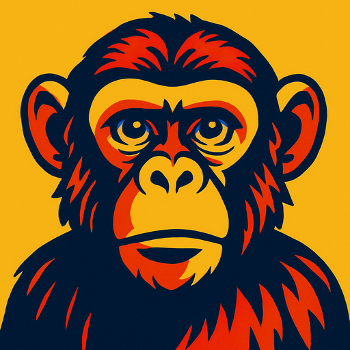 monkey.
High contrast.  No shadows. monkey. monkey