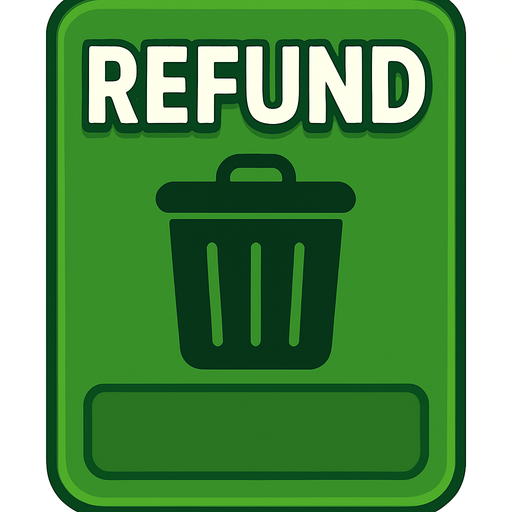 Change the text to say ‘Refund’. Change the cards to a trash can.